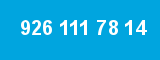 926 111 78 14 926 111 78 14